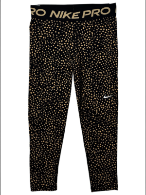 NIKE PRO DRI-FIT Legginsy Damskie Czarne Groszki M