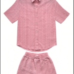 NEXT Komplet Dziecięcy Różowy Gładki 128 - zdjęcie 1