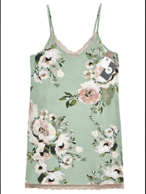 MATALAN BE BEAU Piżama Damska Zielona Kwiaty M