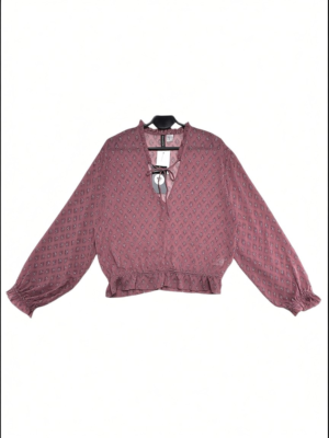 H&M Bluzka Damska Różowa M Wzór