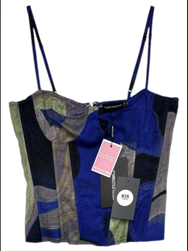 PRETTYLITTLETHING Top Damski Wielokolorowy S