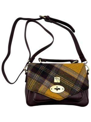 HOUSE OF TWEED Torebka Damska Brązowa Kratka ONE SIZE