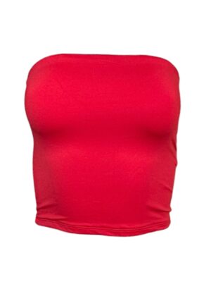 BERSHKA Top Damski Czerwony XS