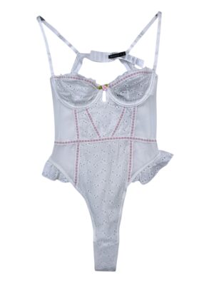 PRETTYLITTLETHING Body Damskie Białe S