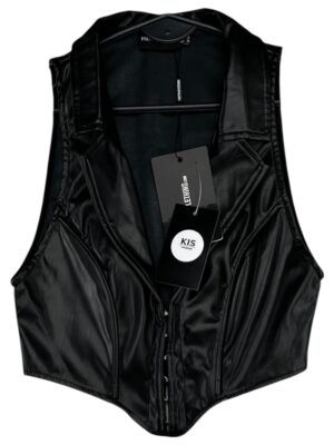 PRETTYLITTLETHING Kamizelka Damska Czarna S