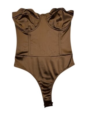 SAINT GENIES Body Damskie Brązowe XS