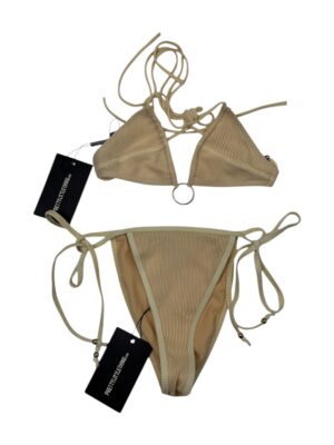 PRETTYLITTLETHING Strój Kąpielowy Damski Beżowy S