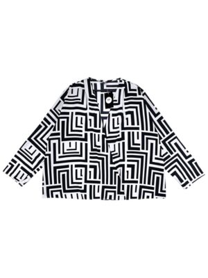PEACOCKS Bluzka Damska Biało Granatowa 5XL