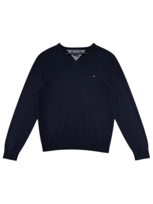 TOMMY HILFIGER Sweter Męski Granatowy L Kaszmir