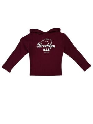 DUNNES STORES Bluza Dziecięca Bordowa 116