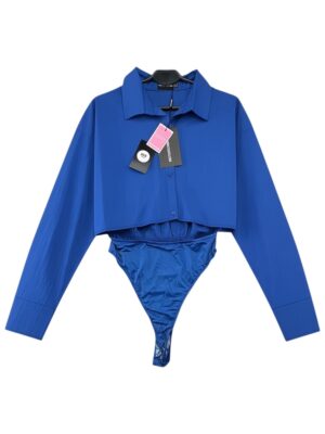 PRETTYLITTLETHING Body Damskie Niebieskie XS