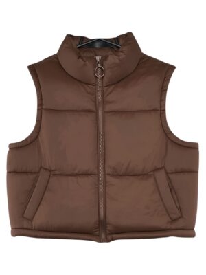 NEW LOOK 915 Kamizelka Dziecięca Brązowa 158