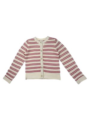 RIVER ISLAND Sweter Dziecięcy Beżowy-Czerwony 140