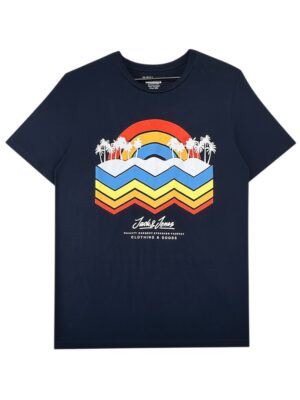 JACK&JONES Koszulka Męska Granatowa M