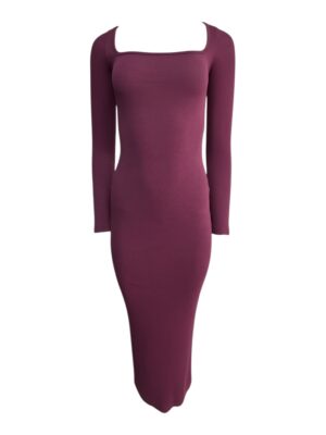 PRETTYLITTLETHING Sukienka Damska Bordowa S