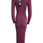 PRETTYLITTLETHING Sukienka Damska Bordowa S - zdjęcie 2
