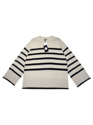 H&M Sweter Damski Beżowo-Czarny M