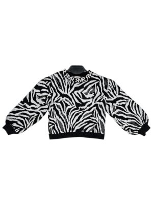 RIVER ISLAND Sweter Dziecięcy Czarny-Biały 104