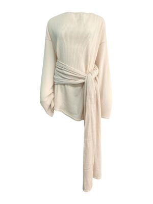 PRETTYLITTLETHING Sweter Damski Kremowy 3XL