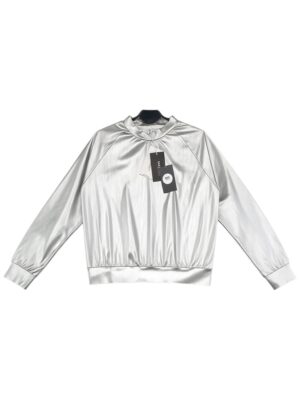 UOOZEE Bluza Damska Srebrna M