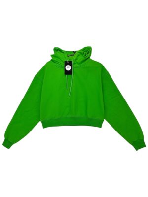 MEGI COLLECTION Bluza Damska Zielona Krótka S/M