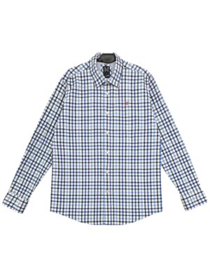 CREW CLOTHING CO. Koszula Męska Niebiesko-Biała L