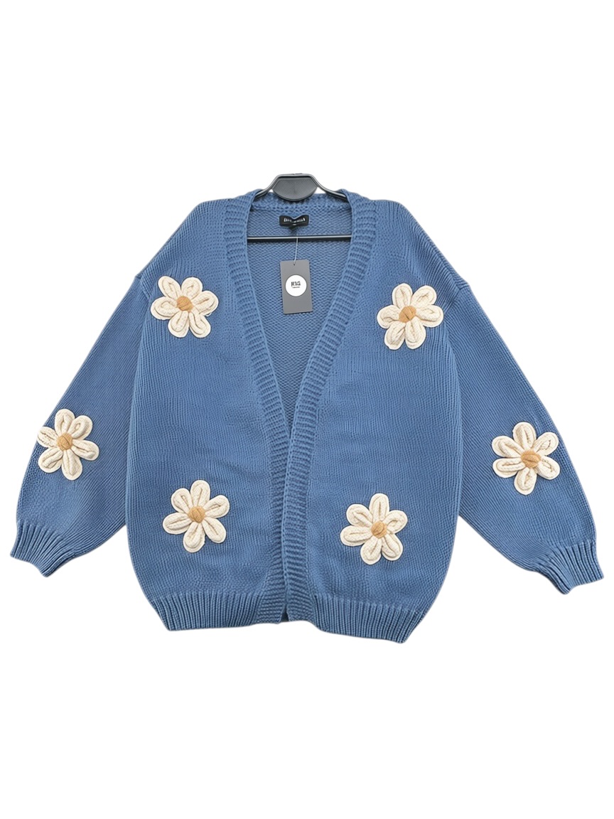 BLUE VANILLA Sweter Damski Niebieski S/M