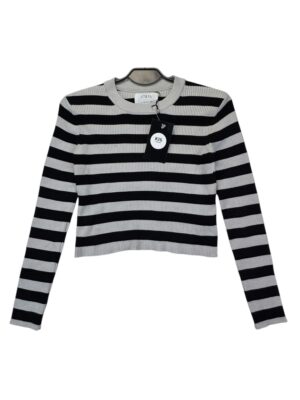 ZARA Sweter Dziecięcy Szary Paski 164