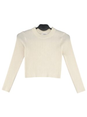 ZARA Sweter Dziecięcy Kremowy 140