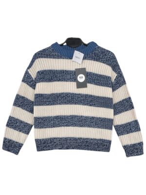 NEXT Sweter Dziecięcy Niebiesko Kremowy 116