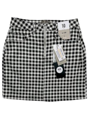DENIM CO Spódnica Damska Czarna Biała M