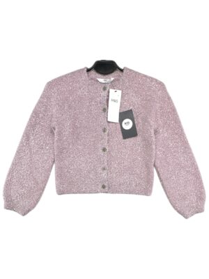 M&S Sweter Dziecięcy Różowy Srebrny 122