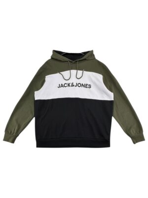 JACK&JONES Bluza Męska Czarno Zielona XXL