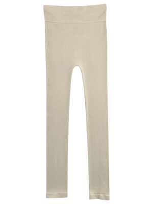 PRETTYLITTLETHING Legginsy Damskie Beżowe S