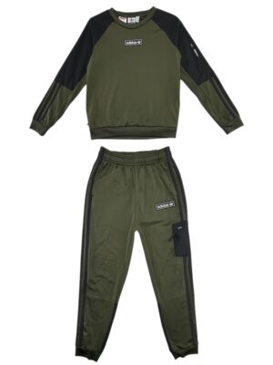 ADIDAS Komplet Dres Dziecięcy Zielono Czarny 152